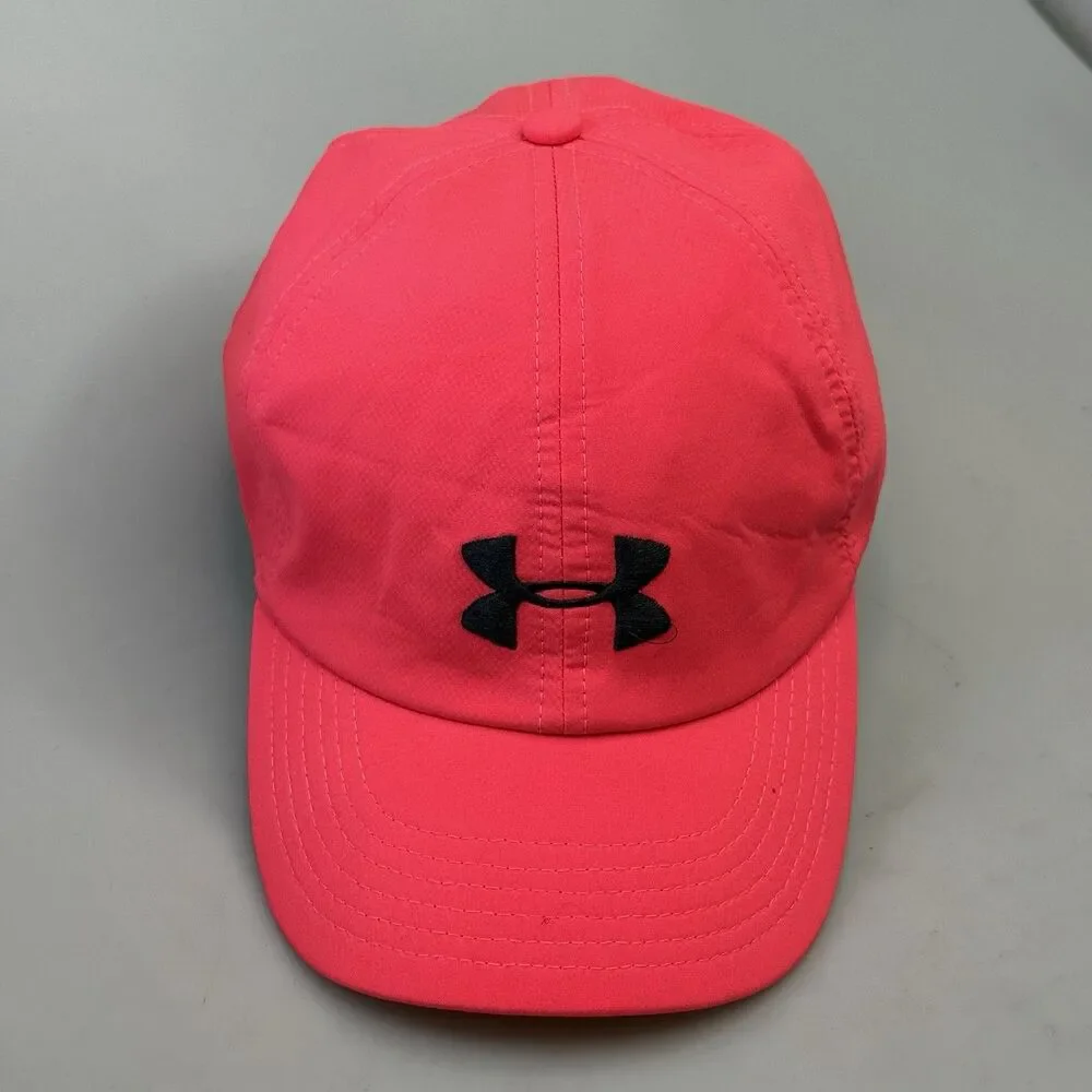 Under Armour Ball Cap Hat Hot Pink Neon Buckle Strap Women's OSFA Active Running
